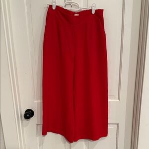 MELLODAY Vibrant Red Wide-Leg Pants